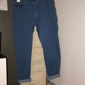 Size 28 blue ankle jeans